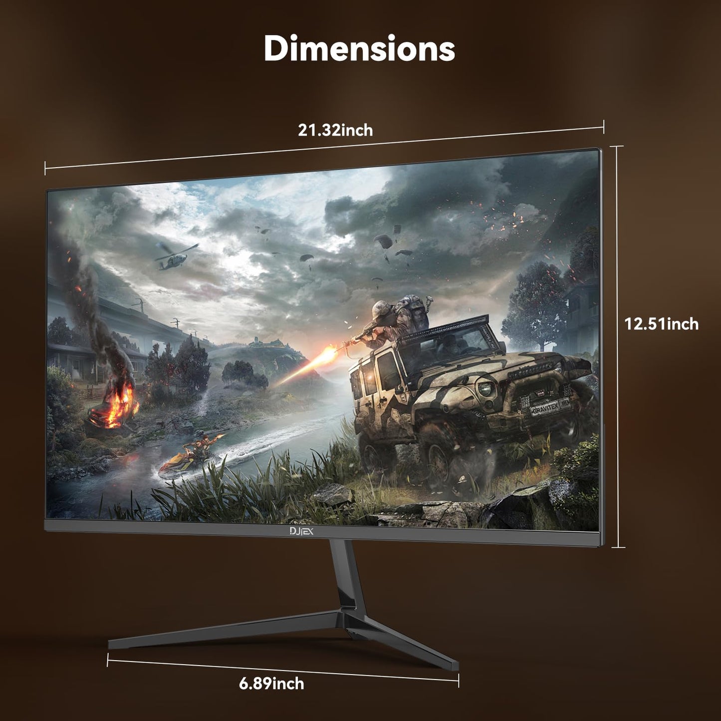 DJiEX 24 Inch Curved 200hz Gaming Monitor, FHD 1080p Computer Monitor with 3000R, 4000:1 Contrast, 1ms Response Time, 99% sRGB, AMD FreeSync, Eye Care, HDMI 2.0 & DP 1.4, VESA Mount, for Game & Office