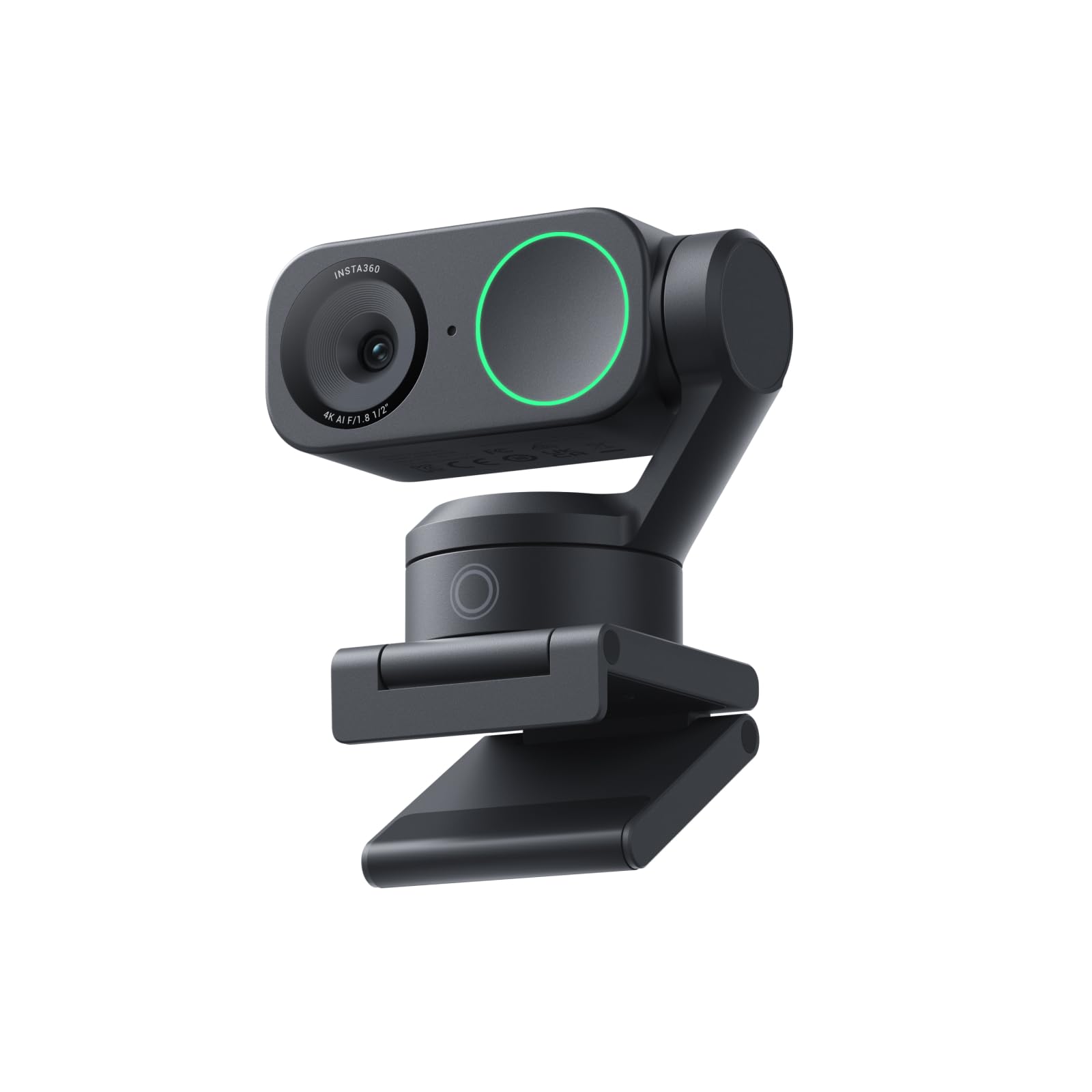 Insta360 Link 2: 4K PTZ webcam with AI tracking, HDR, noise-canceling microphone, and gesture control. Ideal for streaming, video calls, and gaming on PC and Mac.