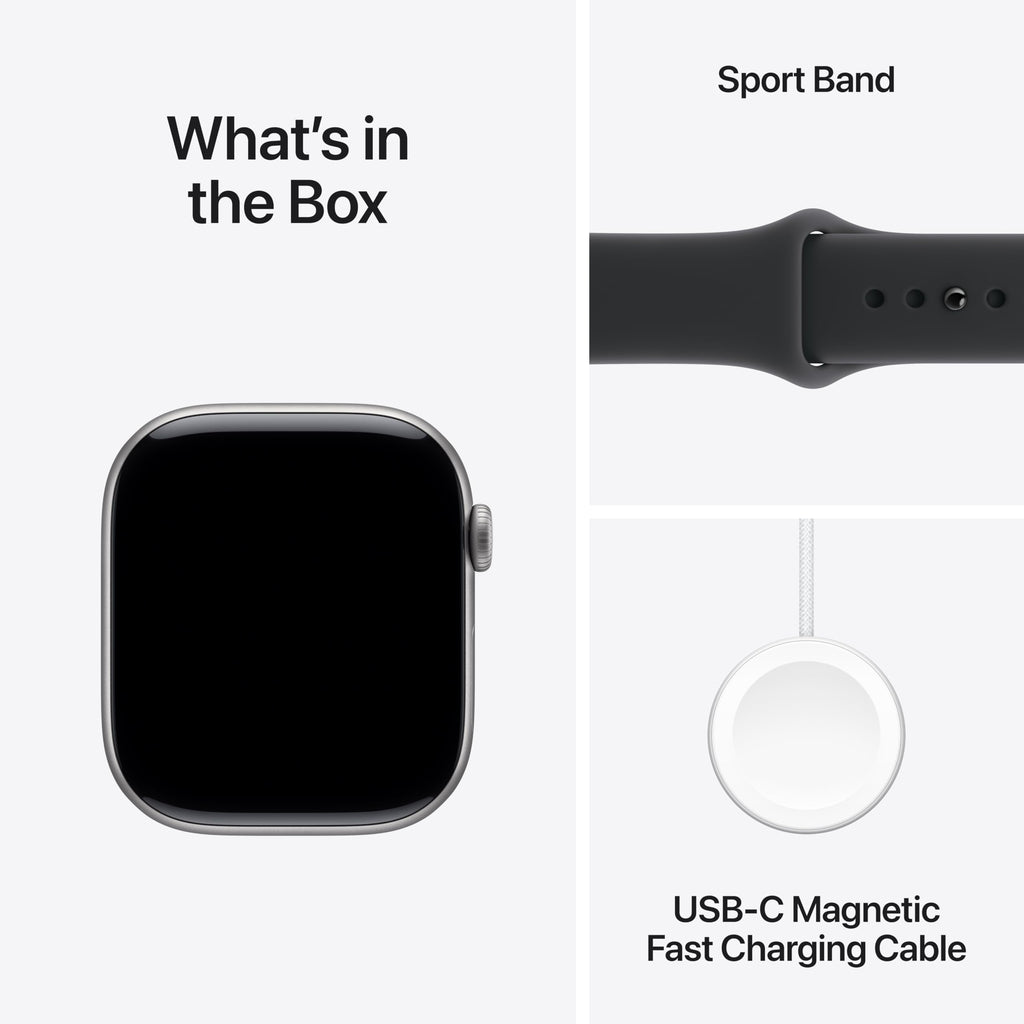 Apple Watch Series 11 [GPS + Cellular 46mm] Smartwatch with Space Gray Aluminum Case with Black Sport Band - M/L. Sleep Score, Fitness Tracker, Health Monitoring, Always-On Display, Water Resistant