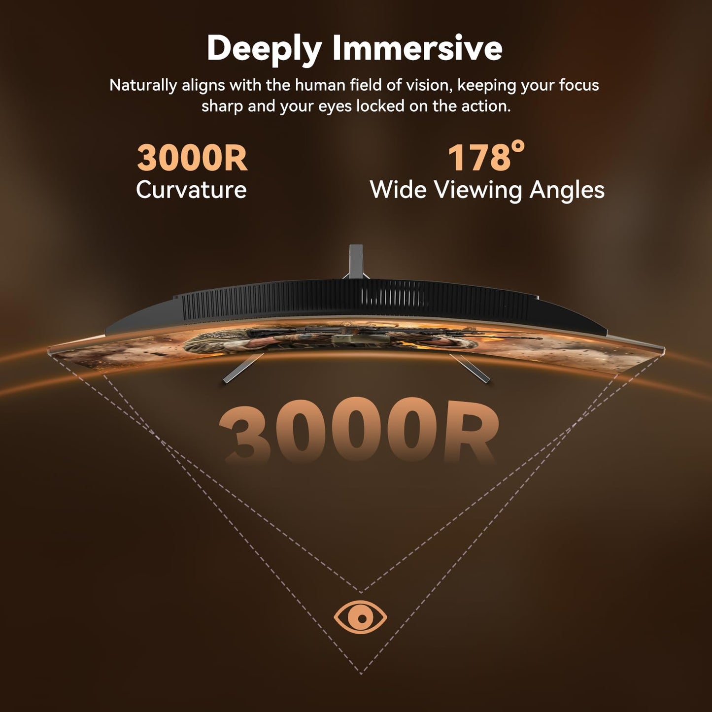 DJiEX 24 Inch Curved 200hz Gaming Monitor, FHD 1080p Computer Monitor with 3000R, 4000:1 Contrast, 1ms Response Time, 99% sRGB, AMD FreeSync, Eye Care, HDMI 2.0 & DP 1.4, VESA Mount, for Game & Office