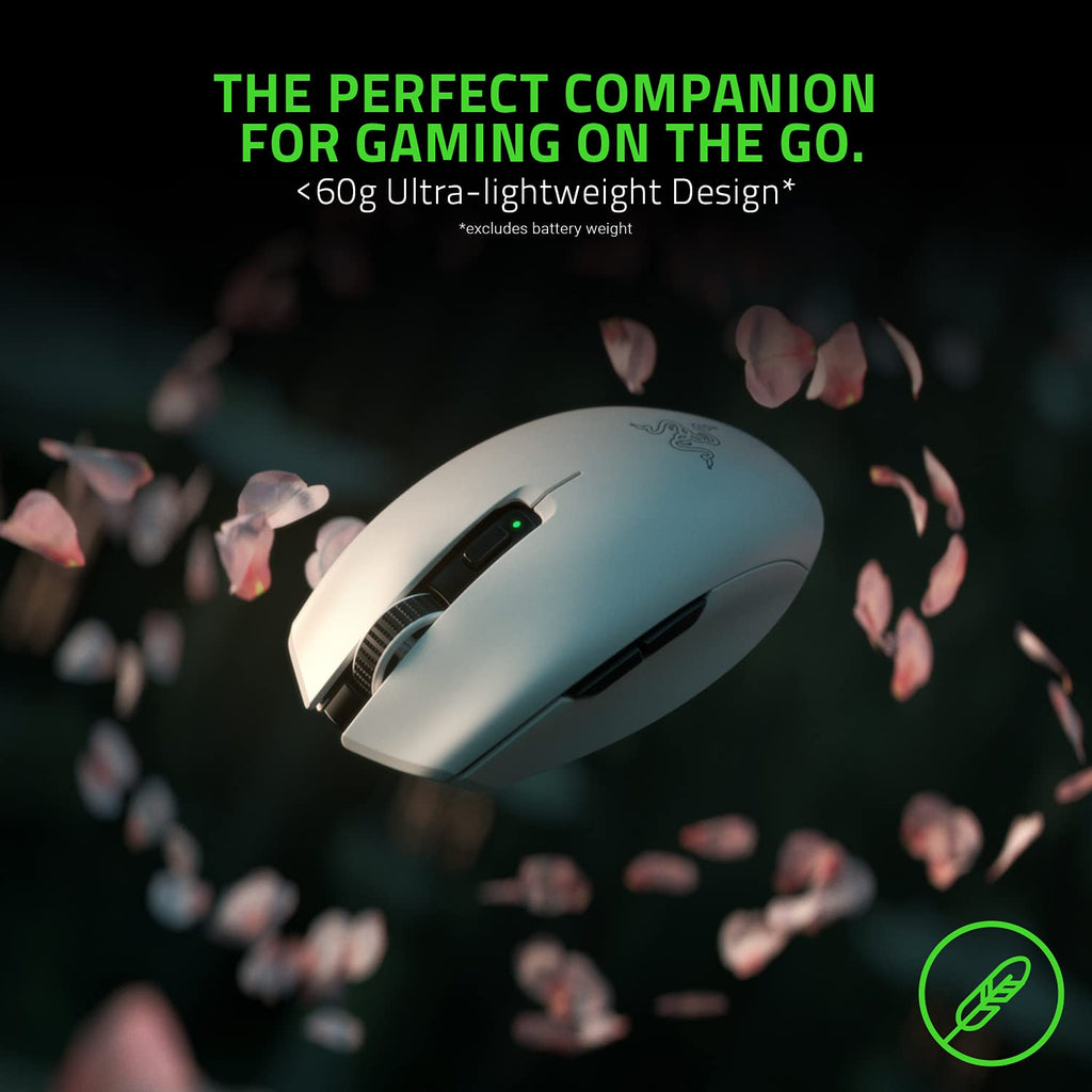 Razer Orochi V2 Wireless Gaming Mouse — Ultra Lightweight & Portable, Bluetooth & 2.4Ghz Wireless Connectivity, 18K DPI, Up to 950hrs Battery Life, Compatible with PC & Mac — White