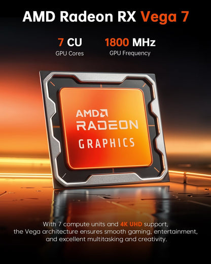ACEMAGICIAN Kron Mini K1 Mini PC Gaming, AMD Ryzen 5 7430U (equiv to 5850U, 6C/12T, Up to 4.3Ghz), 16GB DDR4 512GB SSD Mini PC Computers Micro Desktop PC 4K Triple Display WiFi6 BT5.2