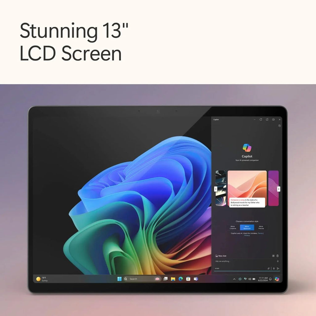 Microsoft Surface Pro 11 Copilot PC Bundle, 13" 2.8K Touchscreen Tablet with Black Pro Keyboard & Business Pen, Snapdragon X Plus, 16GB RAM, 256GB SSD, Win 11 Pro, Black