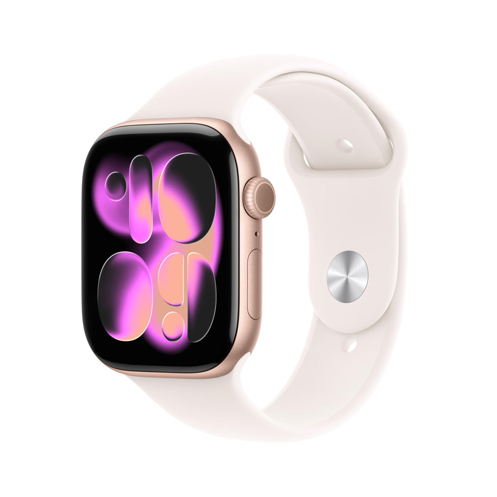 Apple Watch Series 11 [GPS + Cellular 46mm] Smartwatch with Rose Gold Aluminum Case w Light Blush Sport Band - M/L. Sleep Score, Fitness Tracker, Health Monitoring, Always-On Display, Water Resistant