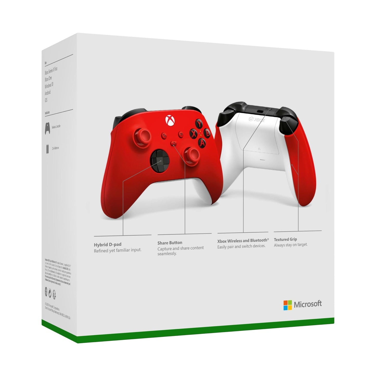 XBOX Wireless Gaming Controller | Pulse Red | Console, PC, & Android | Textured Grip | Wireless, Bluetooth, USB-C Connectivity