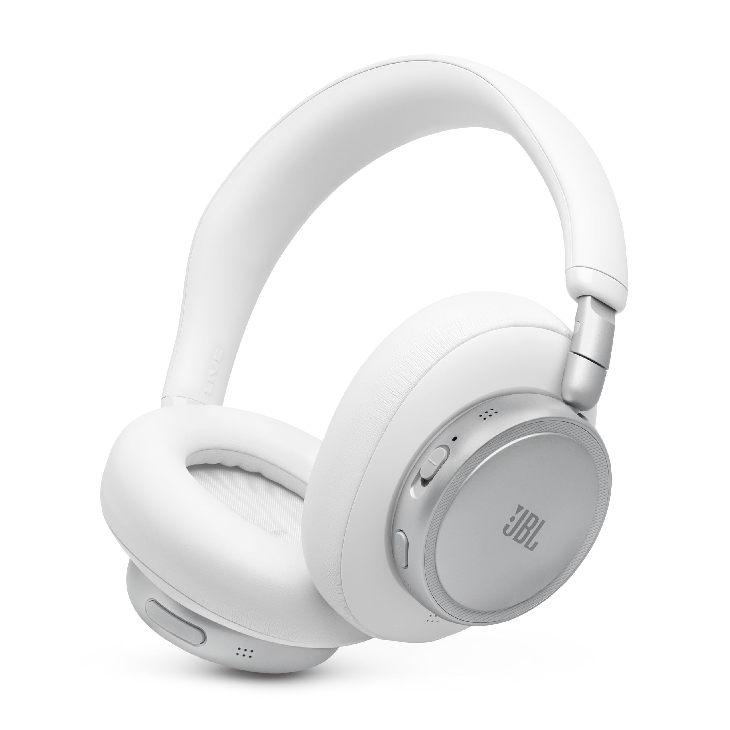 JBL Live 780NC - Wireless Over-Ear True Adaptive Noise Cancelling Headphones, JBL Signature Sound with Hi-Res Audio, 2-mic Perfect Calls 2.0 with AI-Trained Algorithm, & Personi-Fi 3.0 (White)