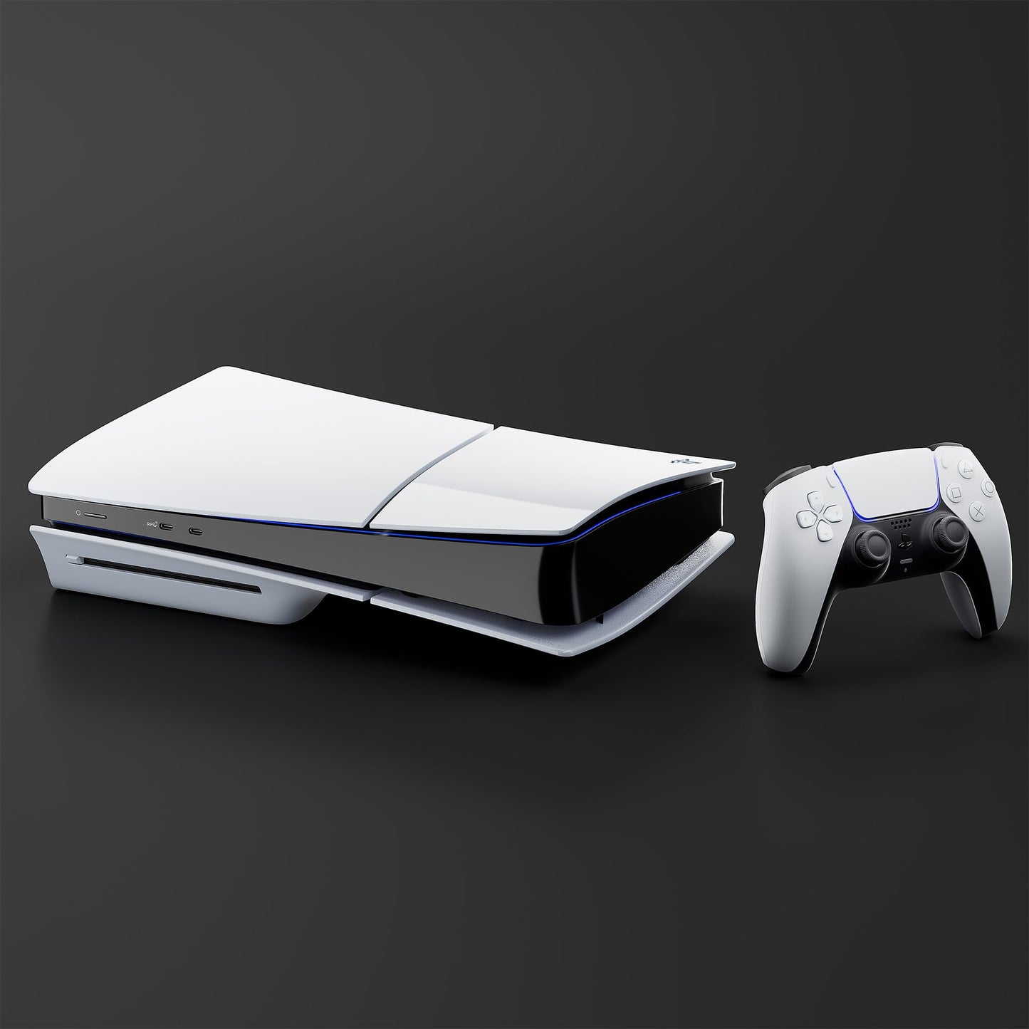 Sony PlayStation 5 Slim Disc 2TB SSD Edition Bundle with Astro Bot and C-Gamers Dual-Controller Charger - PS5 Upgraded with 2TB Ultra Fast SSD, White