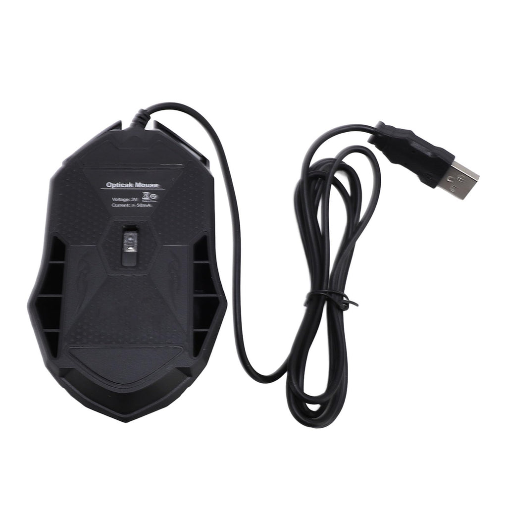 RGB Gaming Mouse, Wired USB Computer Mouse with Colorful Lighting, Ambidextrous Comfortable Grip for PC, Laptop, Office & Starter Gaming, 1200 DPI