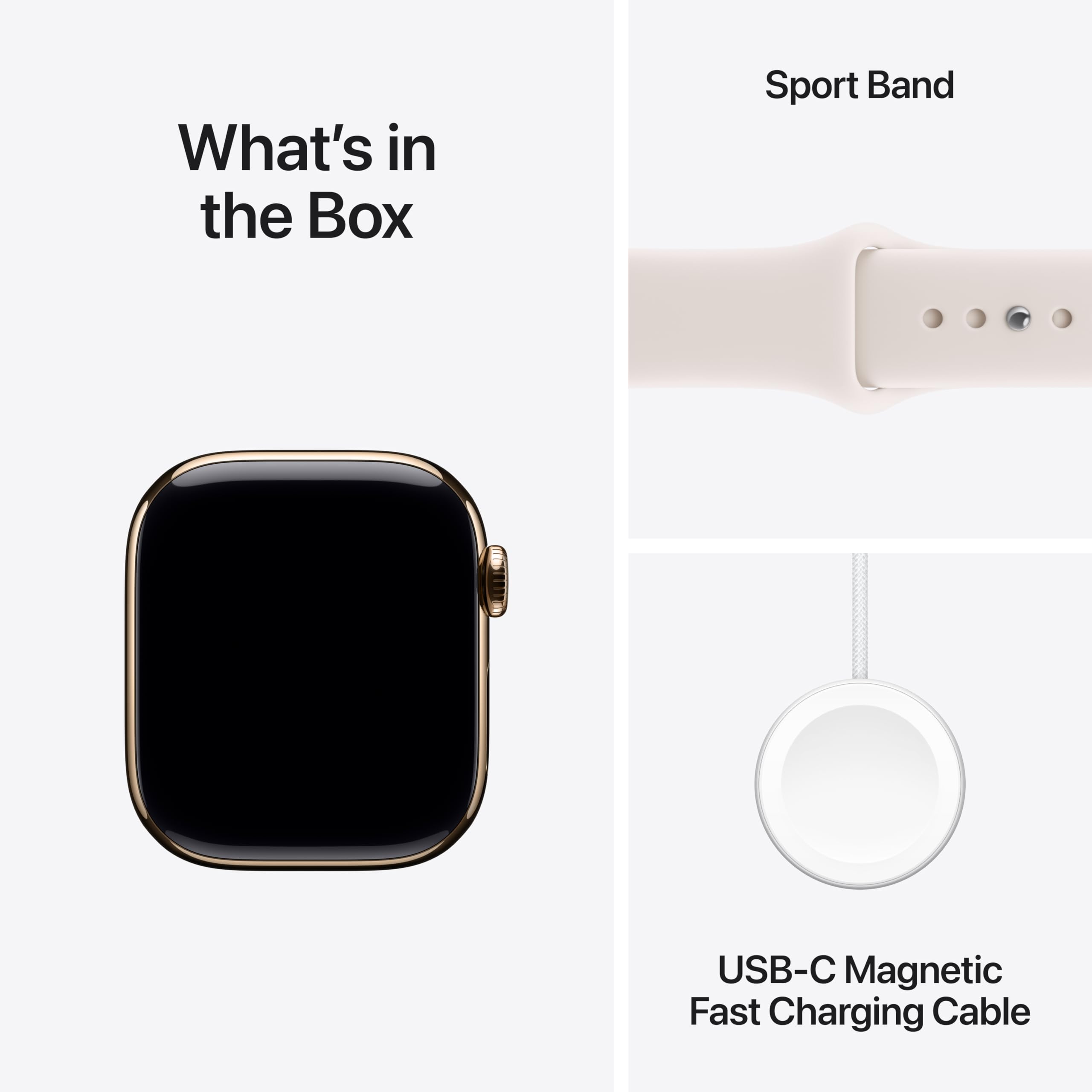 Apple Watch Series 11 [GPS + Cellular 42mm] Smartwatch with Gold Titanium Case with Light Blush Sport Band - S/M. Sleep Score, Fitness Tracker, Health Monitoring, Always-On Display, Water Resistant