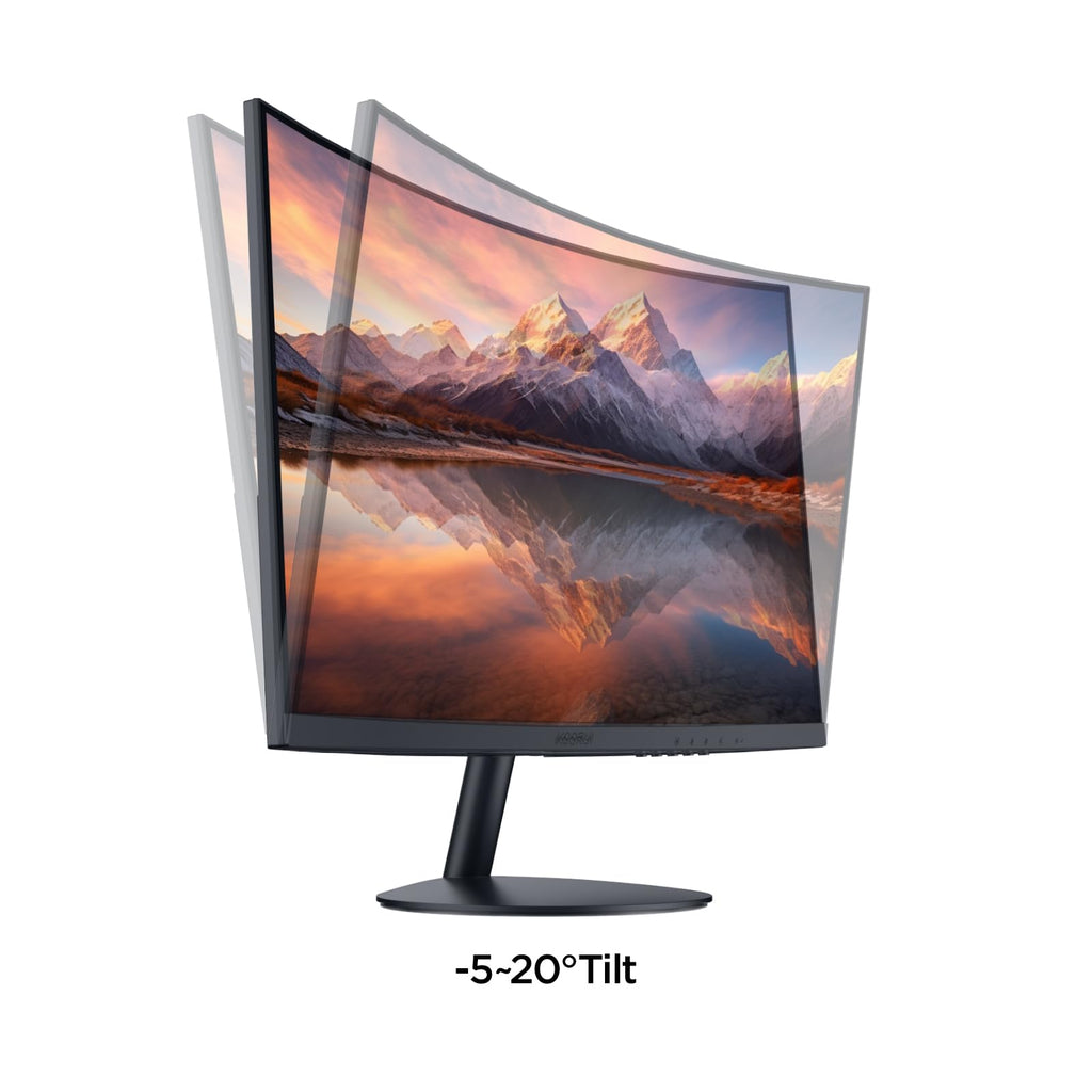 KOORUI 24 inch Curved Monitor, Full HD 1080P Curved Computer Monitor, 100Hz 1500R PC Screen, TÜV Rheinland Certified, HDMI VGA, Tilt Adjustment, LCD Display, Eye Care, Black 24N5CA