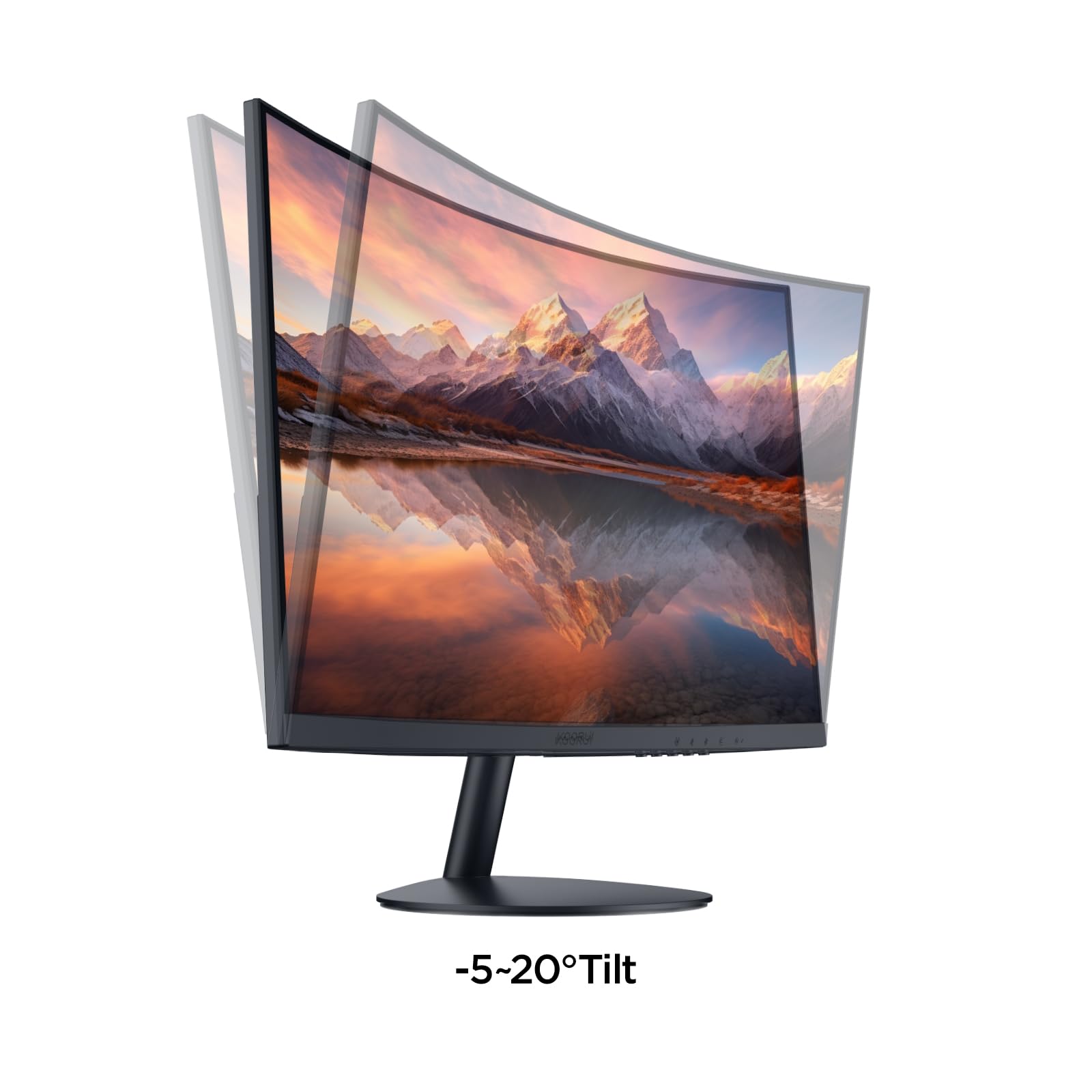 KOORUI 24 inch Curved Monitor, Full HD 1080P Curved Computer Monitor, 100Hz 1500R PC Screen, TÜV Rheinland Certified, HDMI VGA, Tilt Adjustment, LCD Display, Eye Care, Black 24N5CA