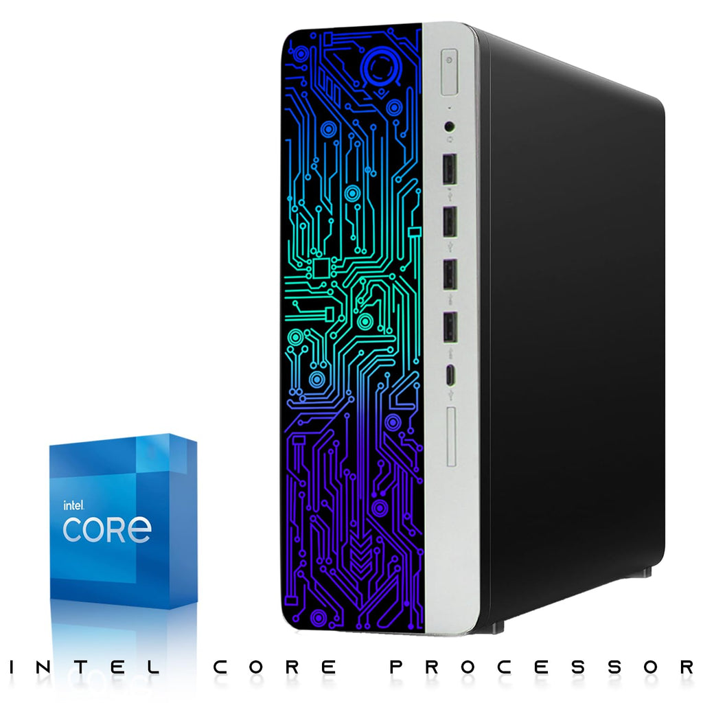 HP G3 Gaming Desktop PC, Core i7 6th Gen, GT 1030 Graphic, 16GB RAM, 240GB SSD | 2TB HDD, New Dual MTG 24-inch Monitor, RGB Keyboard Mouse, Speaker, Webcam, WiFi, Windows 11 Pro (Renewed)