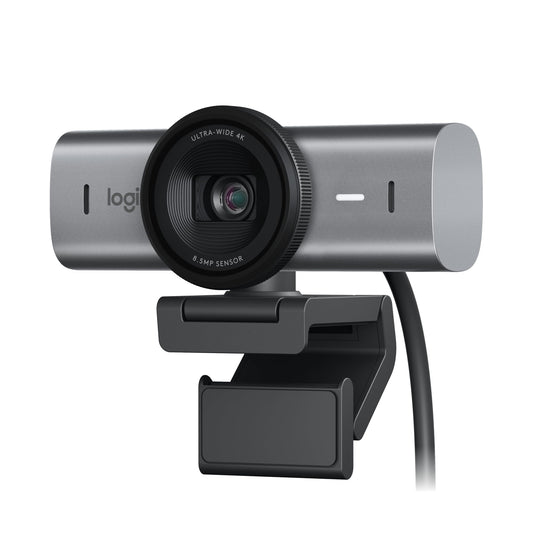 Logitech MX Brio 4K - Ultra HD Webcam for streaming and video calls, with 1080p at 60 FPS, Show Mode and compatibility with Zoom, Teams, Meet and Nintendo Switch 2. Graphite color.