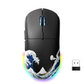 Typehaven G57 Wireless Gaming Mouse, 8000 DPI, 80g, 2.4G/Bluetooth/USB-C Rechargeable Wireless Mouse with 5 Programmable Buttons for PC/Mac, Black