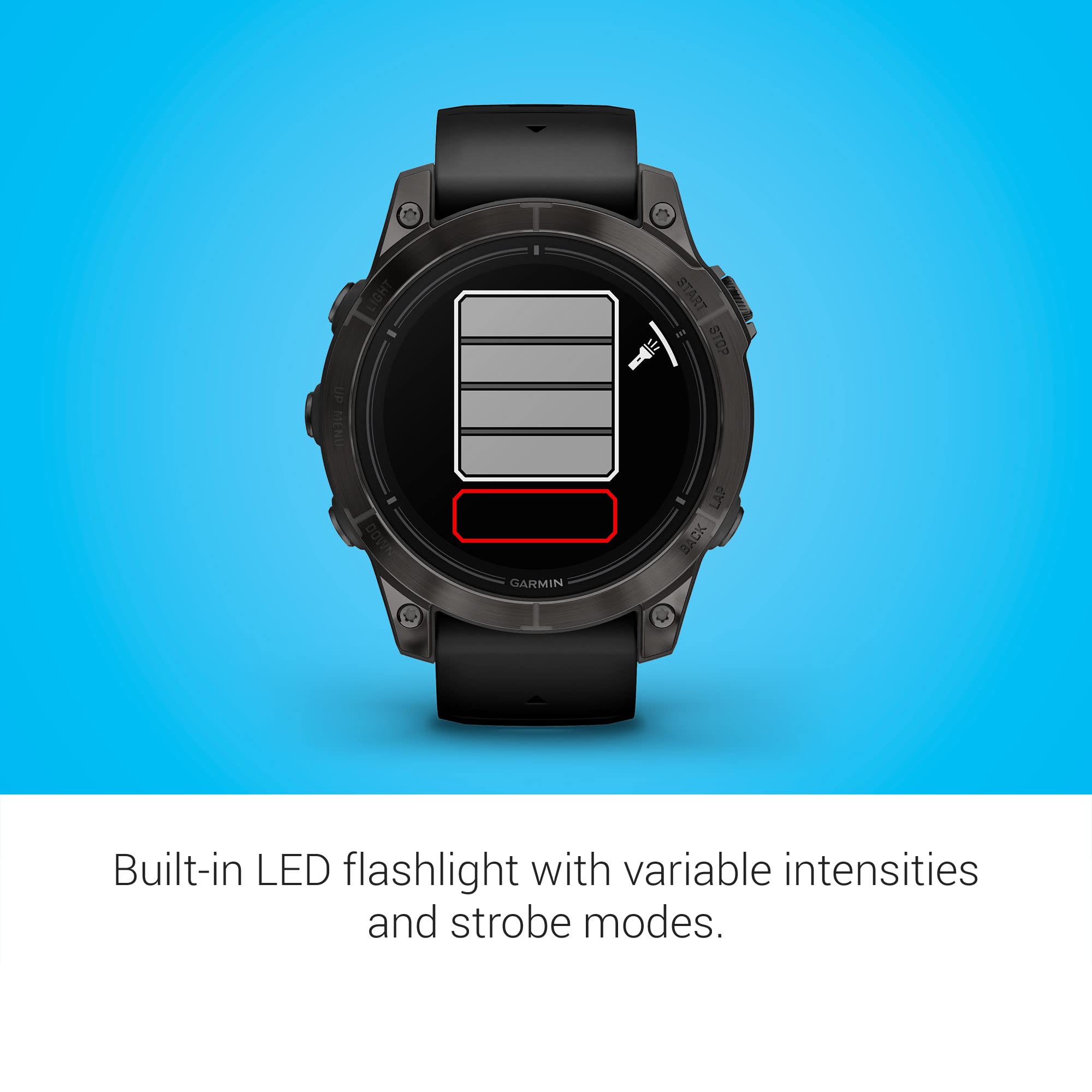 Garmin epix Pro (Gen 2) Sapphire Edition, 47mm, High Performance Smartwatch, Advanced Training Technology, Built-in Flashlight, Black