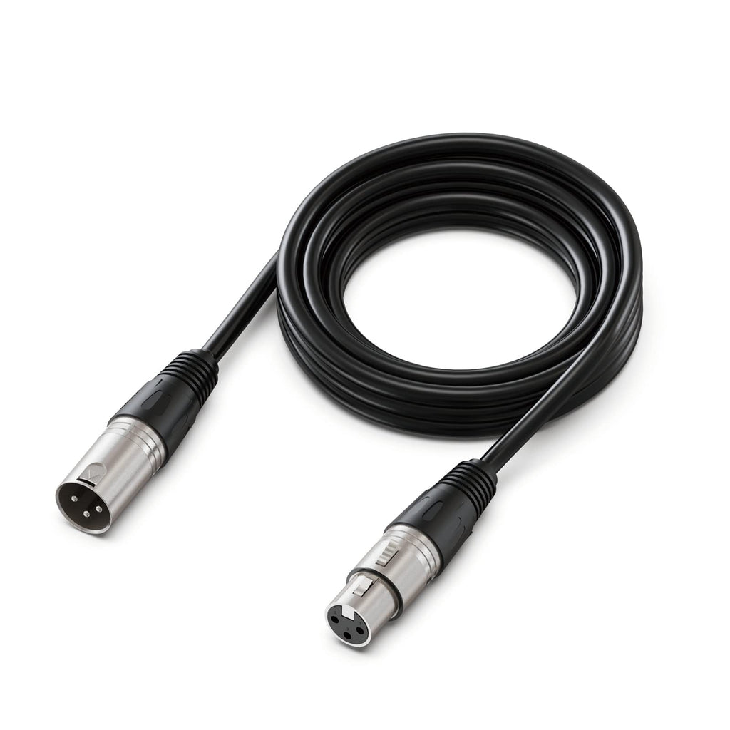 FIFINE XLR Cable, Microphone Audio Cable, 9.8ft Cable with Balanced 3 PIN, XLR Male to Female Cord, Compatible with XLR Microphone for Recording Podcast Streaming, Black-L9