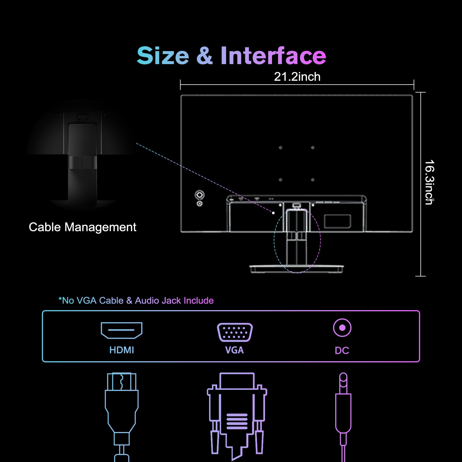 SANSUI Monitor 24 inch 100Hz Computer Monitor丨FHD 1080P PC Monitor丨HDMI丨FreeSync丨HDR丨Earphone Jack丨 Ergonomic Tilt for Home and Office