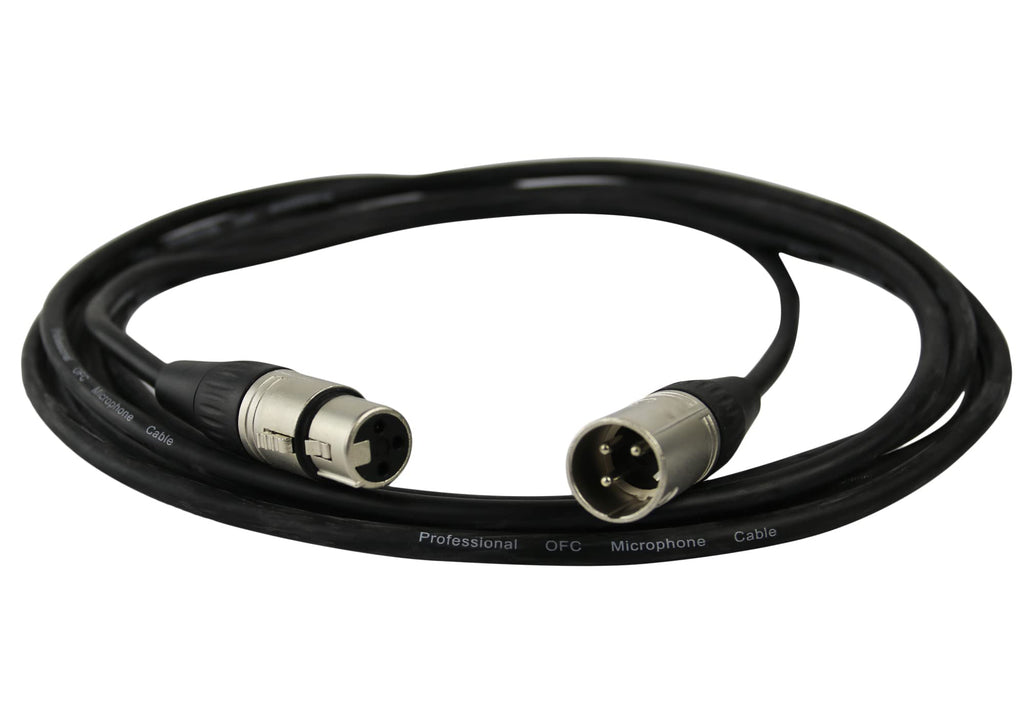 Gearlux XLR Microphone Cable, Fully Balanced, Male to Female, 3.2 Feet - Single Pack