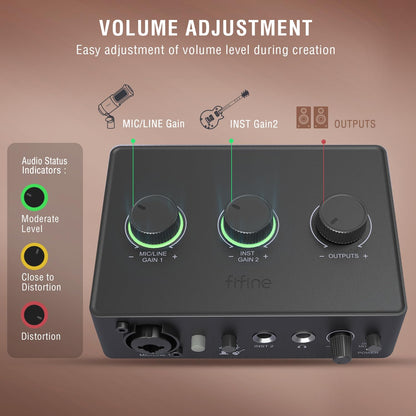 FIFINE Podcast Equipment Bundle Set, Music Recording Kit with Studio Dynamic Microphone and USB Audio Mixer with XLR Mic Input, Headphone Monitoring, Volume Knob for Vocal/Voice Over-AmpliTank KS6