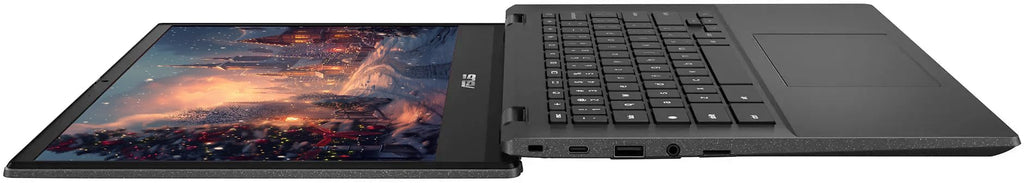 ASUS 14" FHD LED Chromebook Laptop, 4GB RAM 320GB Storage (64GB eMMC + 256GB SD Card), 8-CoreMediaTek Kompanio 520 Processor, Chrome OS, Wi-Fi 6, Camera Privacy Shutter, PLUSERA Earphones, Gray