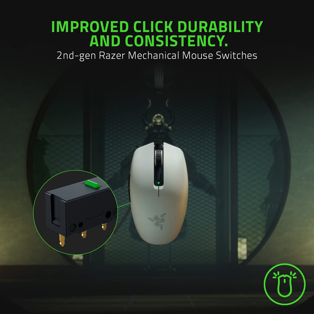 Razer Orochi V2 Wireless Gaming Mouse — Ultra Lightweight & Portable, Bluetooth & 2.4Ghz Wireless Connectivity, 18K DPI, Up to 950hrs Battery Life, Compatible with PC & Mac — White