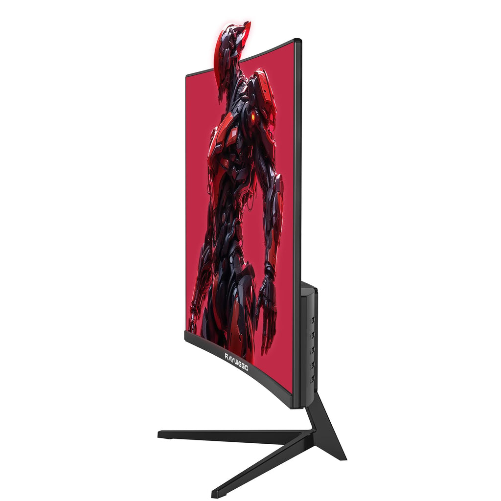 Raywego 24 Inch Curved Gaming Monitor, 200Hz/180Hz, FHD 1080P Computer Monitor, 1ms MPRT, 4000:1 Contrast Ratio, FreeSync, Eye-Care, HDMI, DP, VESA Mount Compatible