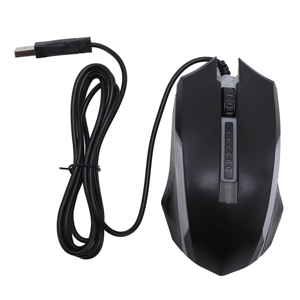 RGB Gaming Mouse, Wired USB Computer Mouse with Colorful Lighting, Ambidextrous Comfortable Grip for PC, Laptop, Office & Starter Gaming, 1200 DPI