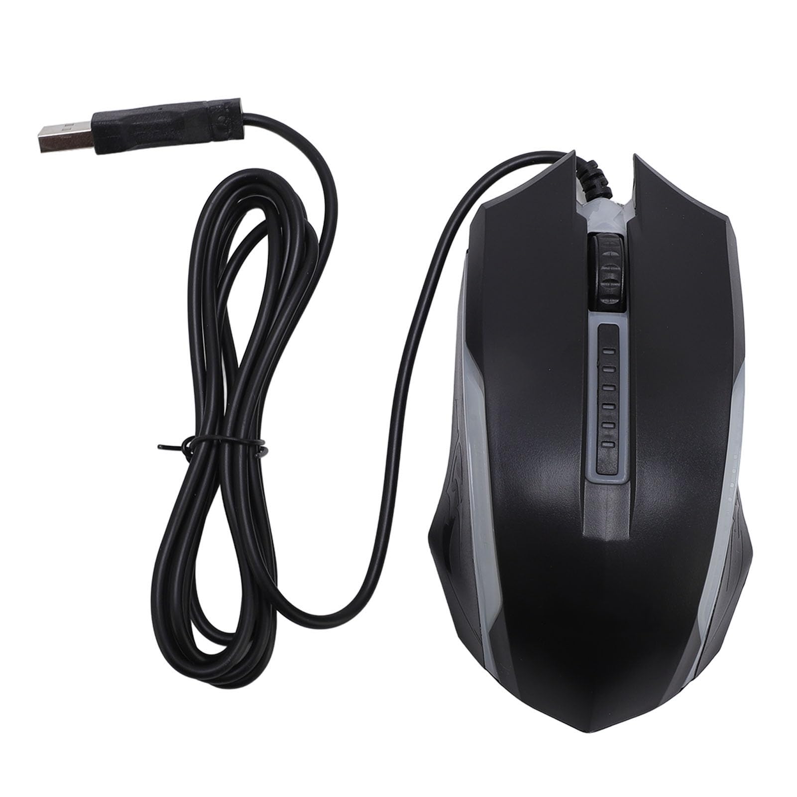 RGB Gaming Mouse, Wired USB Computer Mouse with Colorful Lighting, Ambidextrous Comfortable Grip for PC, Laptop, Office & Starter Gaming, 1200 DPI