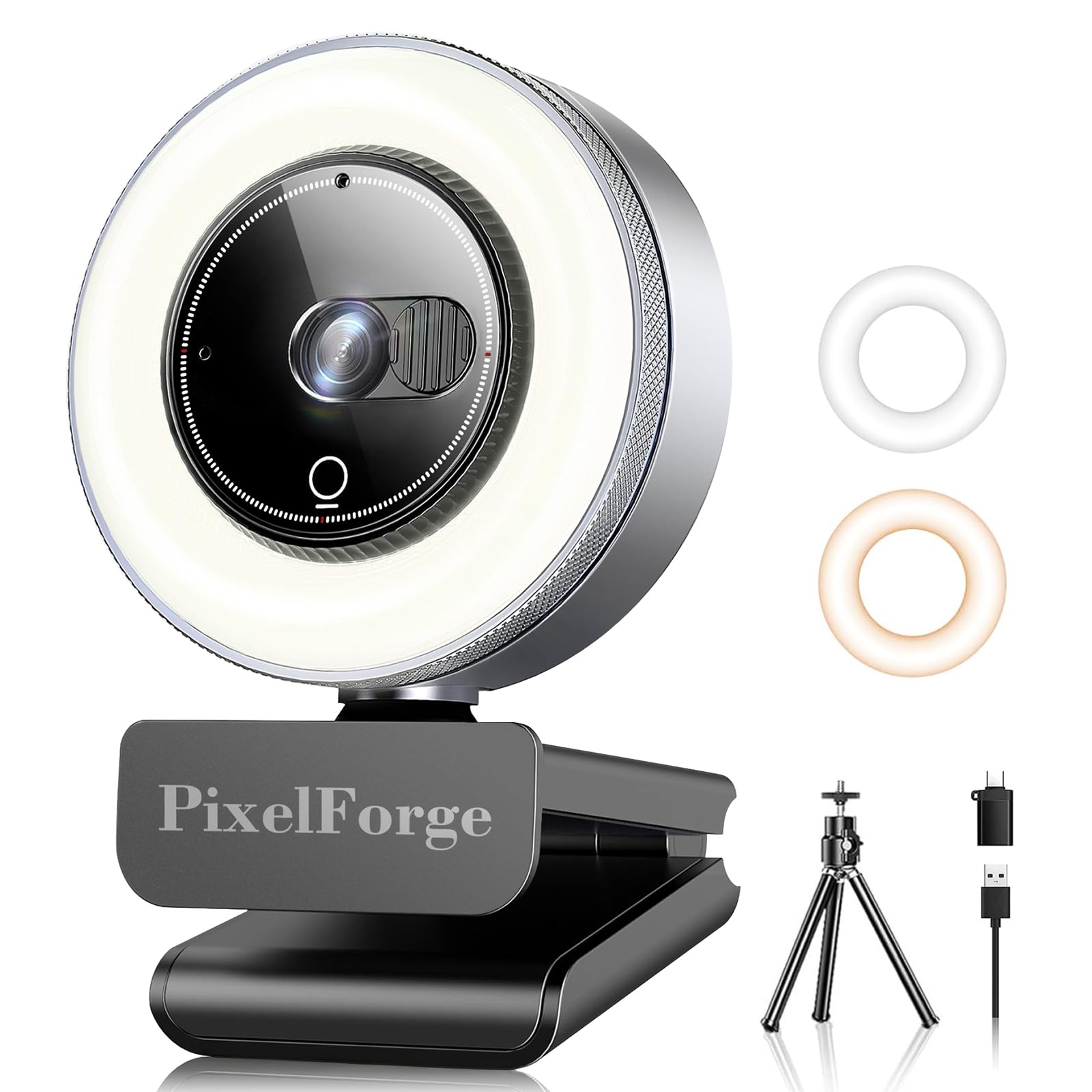 Webcam PixelForge 4K UHD with Sony sensor, PDAF autofocus, integrated light, AI microphones and privacy