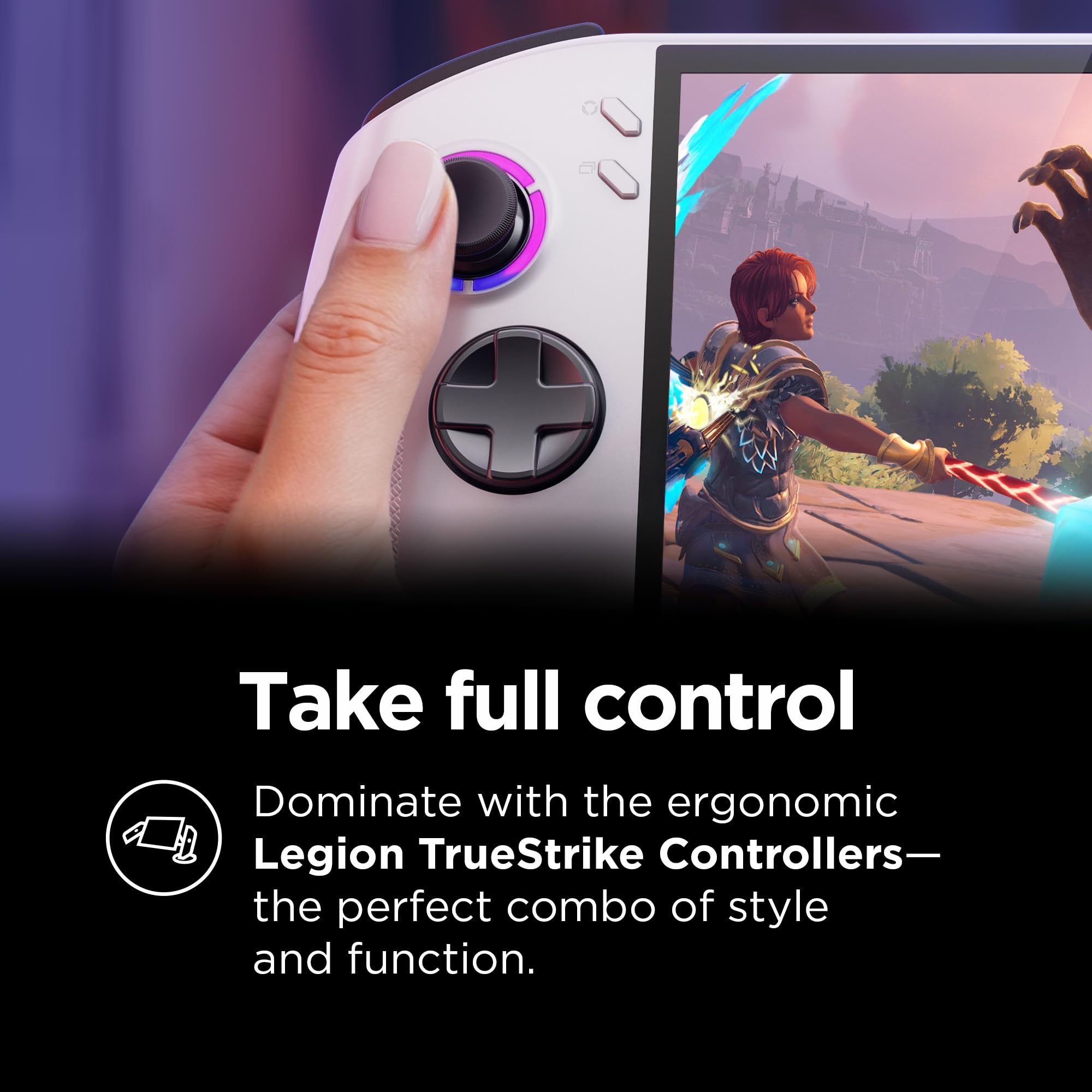 Lenovo Legion Go S - 2025 - Mobile Gaming Console - AMD Radeon graphics - 8" PureSight IPS Display - 120Hz - AMD Ryzen™ Z2 Go - 16GB Memory - 512GB Storage - Glacier White - Free PC Game Pass