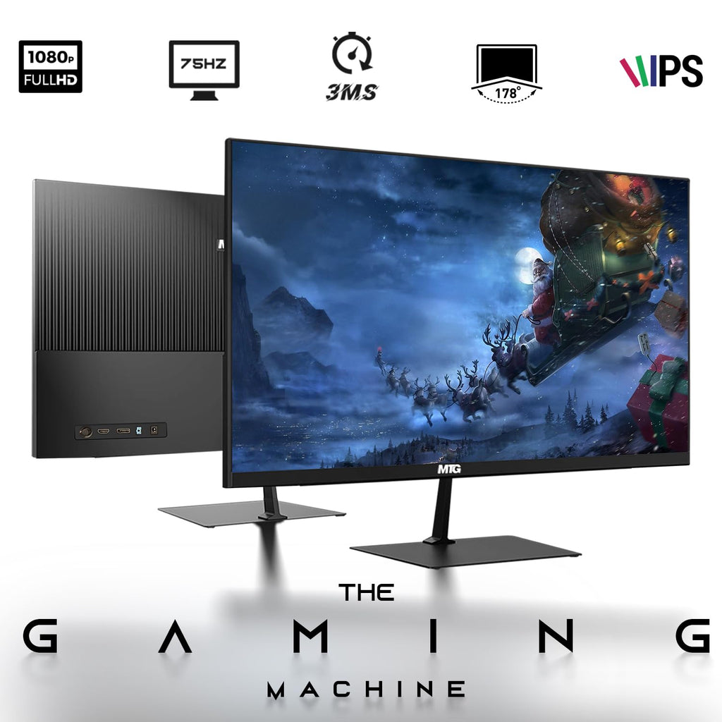 HP G3 Gaming Desktop PC, Core i7 6th Gen, GT 1030 Graphic, 16GB RAM, 240GB SSD | 2TB HDD, New Dual MTG 24-inch Monitor, RGB Keyboard Mouse, Speaker, Webcam, WiFi, Windows 11 Pro (Renewed)