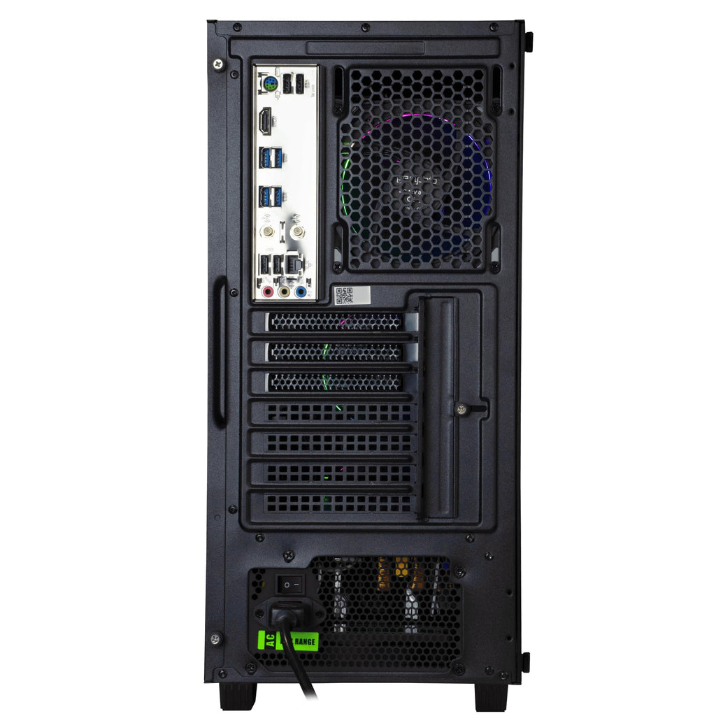 Periphio Terra Gaming PC Computer, AMD Ryzen 5 5600GT up to 4.6GHz with Radeon Vega 7 Graphics, 16GB RAM, 1TB NVMe SSD, WiFi, Windows 11, Black Desktop with RGB Gaming Bundle, 24" Monitor