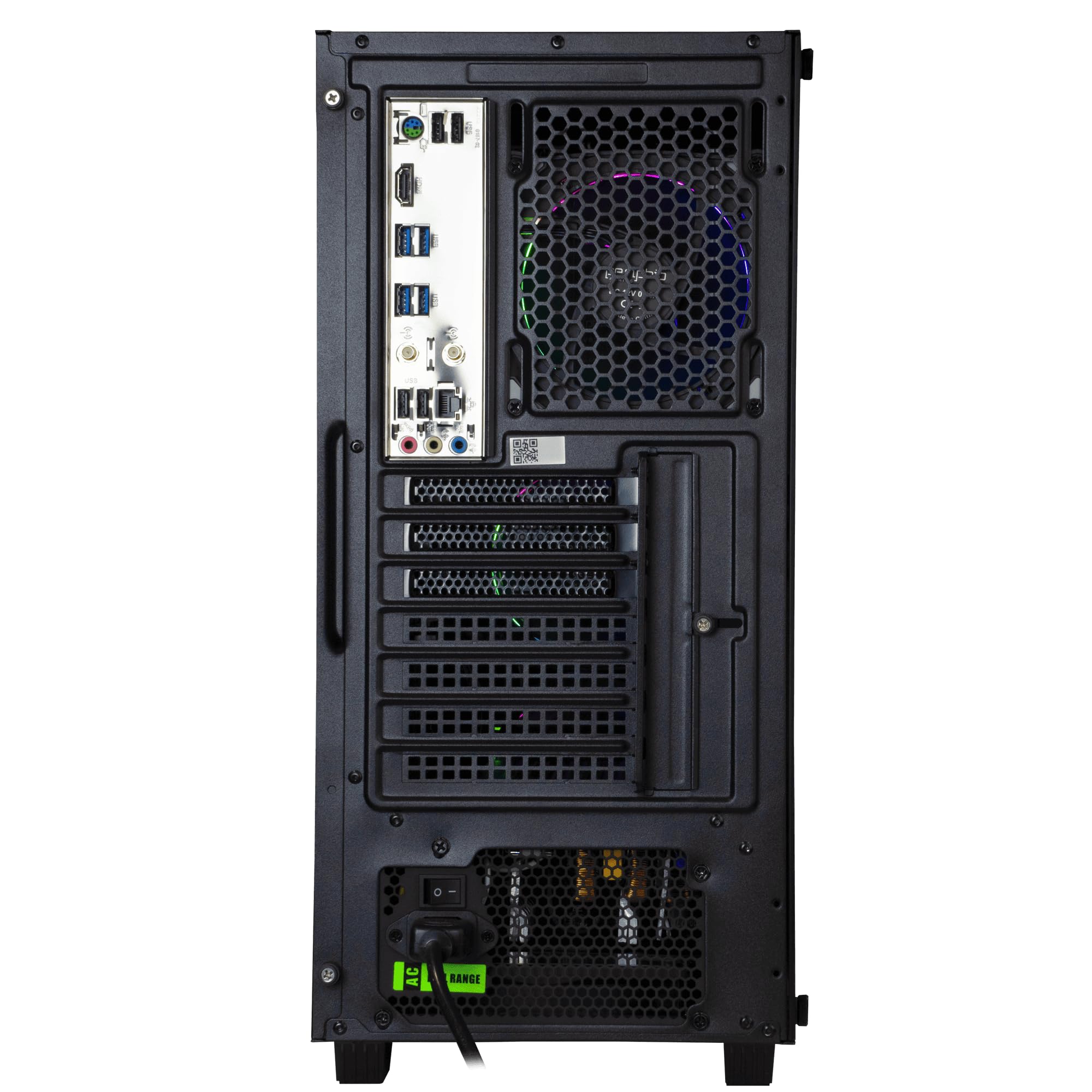 Periphio Terra Gaming PC Computer, AMD Ryzen 5 5600GT up to 4.6GHz with Radeon Vega 7 Graphics, 16GB RAM, 1TB NVMe SSD, WiFi, Windows 11, Black Desktop with RGB Gaming Bundle, 24" Monitor