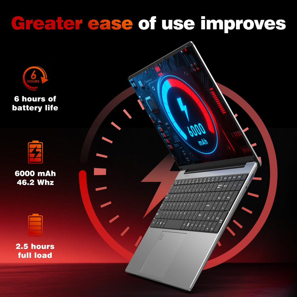 NAIKLULU Gaming Laptop Computer, Lap Top PC 2026 Window 11 pro, 16GB RAM 1TB SSD, Ryzen 5 7430U (up to 4.3Ghz, Beat 5700U), Backlit Keyboard, IPS 1920 * 1080 FHD Display, WiFi 5, BT5.0, Fingerprint