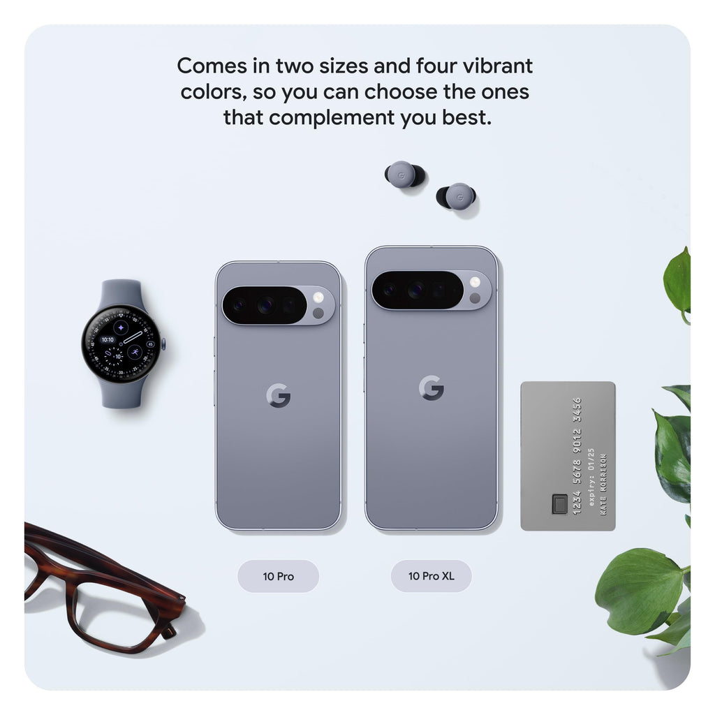 Google Pixel 10 Pro - Unlocked Android Smartphone with Gemini, Your Google AI Assistant, Triple Rear Camera System, Fast-Charging 24+ Hour Battery, and 6.3" Super Actua Display - Moonstone - 256 GB
