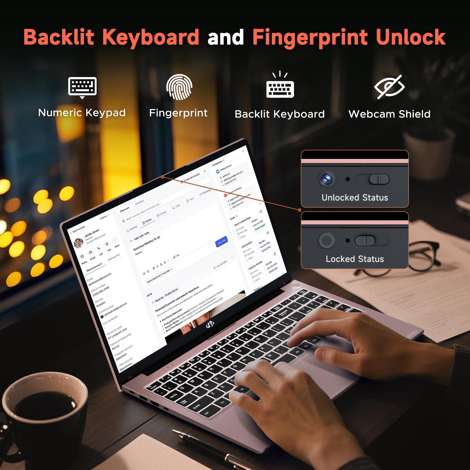 NIMO 15.6" FHD IPS Gaming Laptop, AMD Ryzen 7 7735HS 16GB DDR5 RAM 512GB SSD (8C/16T, Beat i7-12650H) Radeon 680M Graphics, Backlit Keyboard, Fingerprint, 100W PD Computer for Business & Student