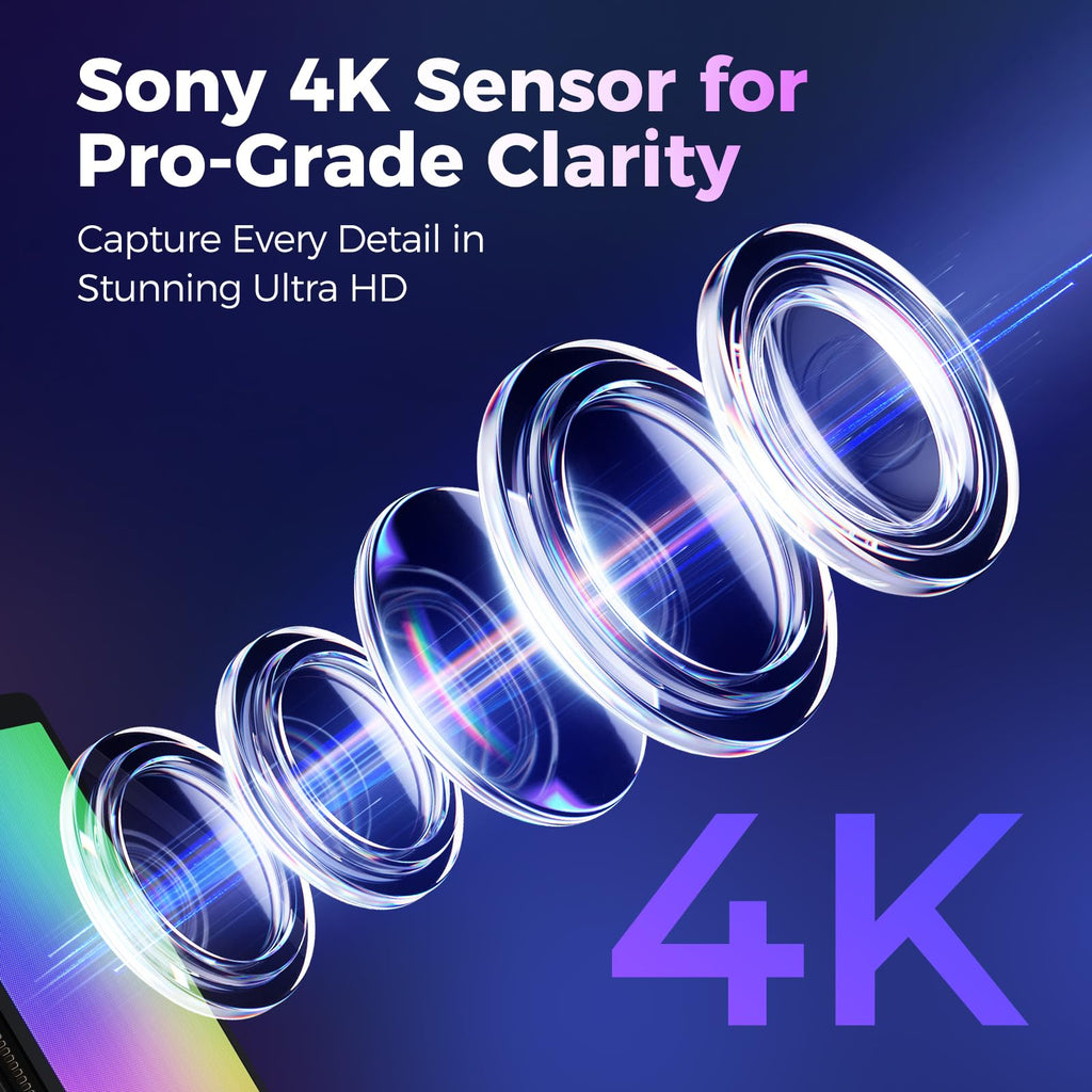 Webcam PixelForge 4K UHD with Sony sensor, PDAF autofocus, integrated light, AI microphones and privacy