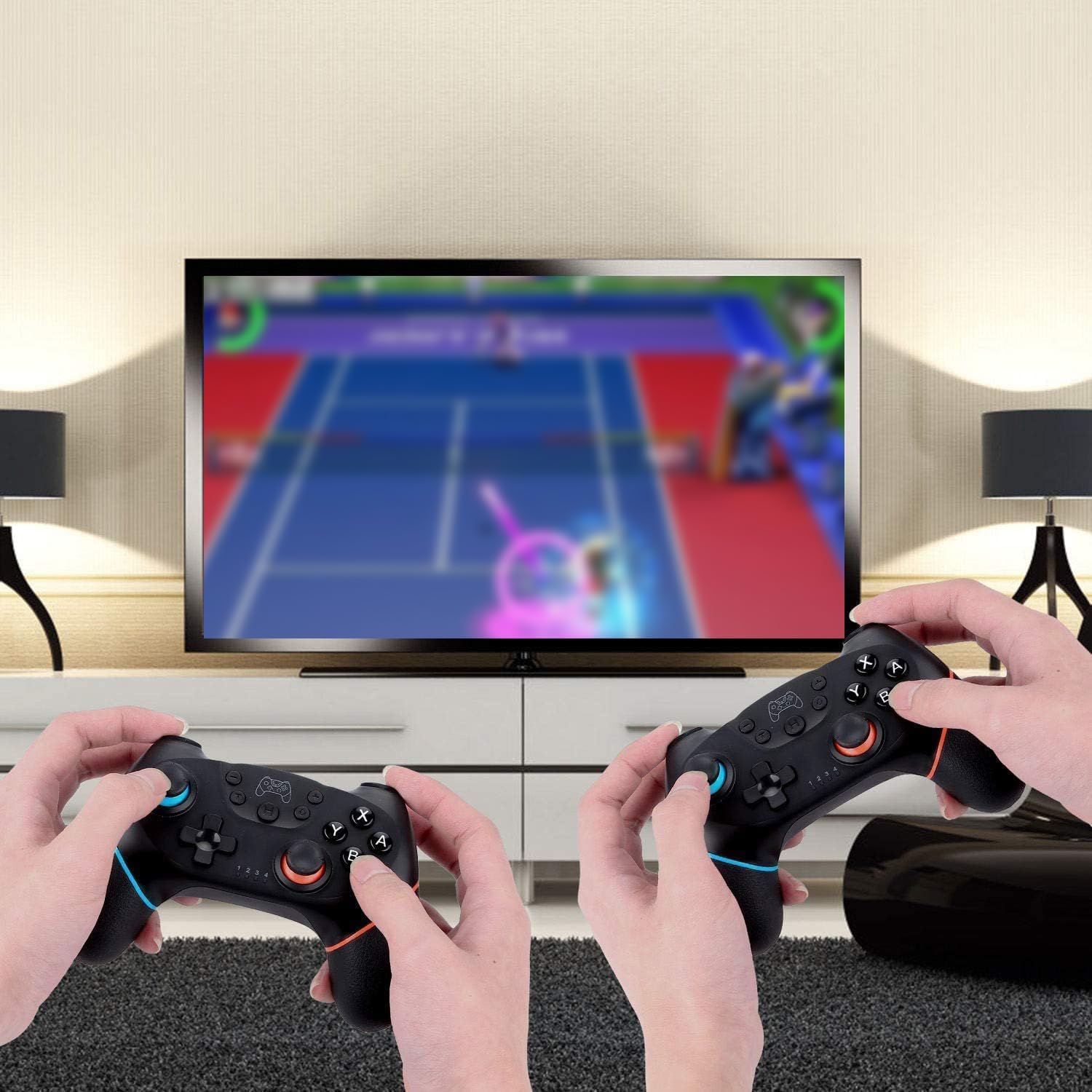 Diswoe Hall Effect Switch Controller, Wireless Pro Controller for Switch 1/OLED/Lite & Switch 2, Anti-Drift Remote with One-Key Wake-up, Zero Latency, Turbo, Dual Vibration, Black