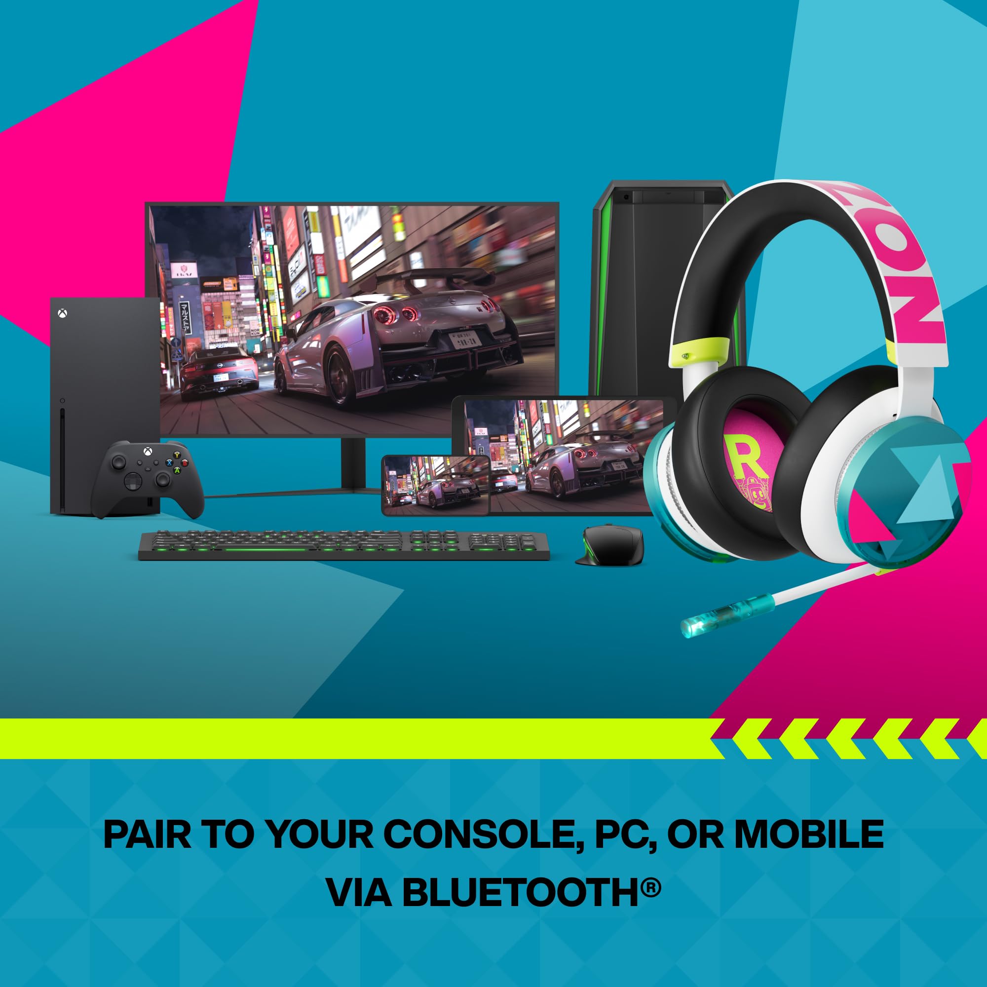 XBOX Wireless Gaming Headset | Forza Horizon 6 Limited Edition | Over Ear Headphones | Spatial Audio with Dolby Atmos | Console, PC, and Cloud Devices