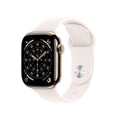 Apple Watch Series 11 [GPS + Cellular 42mm] Smartwatch with Gold Titanium Case with Light Blush Sport Band - S/M. Sleep Score, Fitness Tracker, Health Monitoring, Always-On Display, Water Resistant