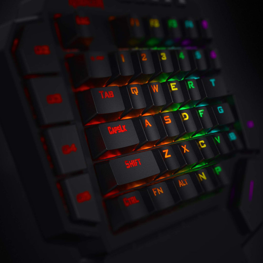 Redragon K585 DITI RGB mechanical keyboard for one hand, 42 keys, USB-C, macros and wristrests.