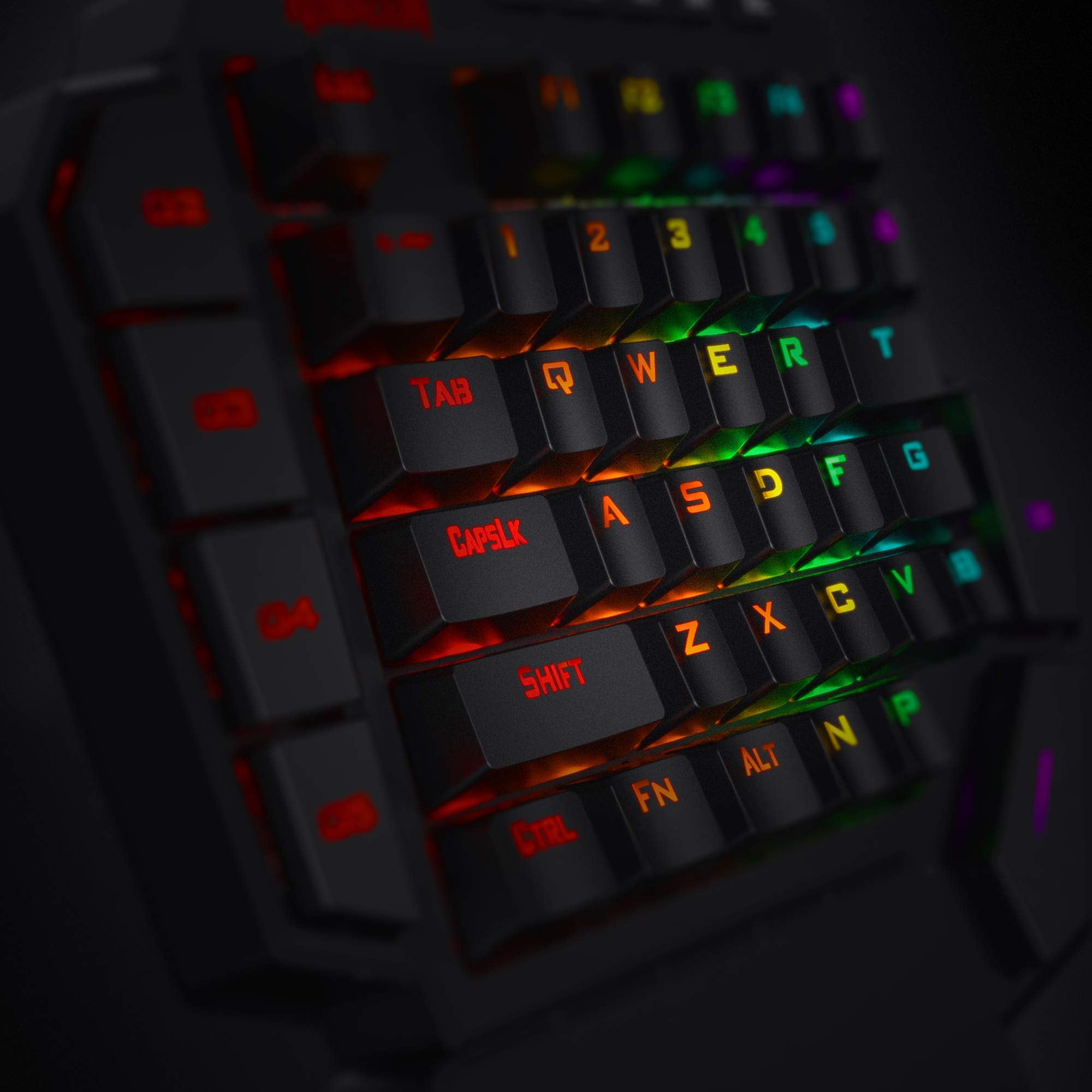 Redragon K585 DITI RGB mechanical keyboard for one hand, 42 keys, USB-C, macros and wristrests.