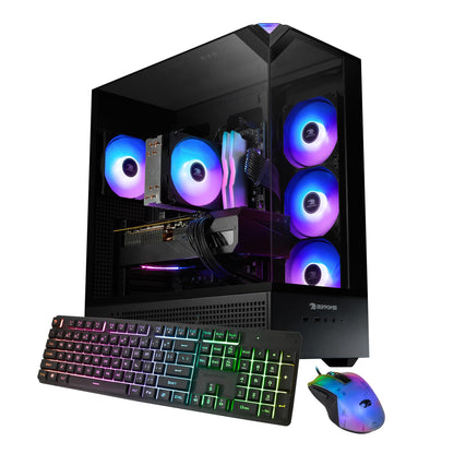 iBUYPOWER Element Gaming PC Desktop Computer Intel Core i7 14700F CPU, NVIDIA GeForce RTX 5070 12GB GPU, 32GB DDR5 RGB 5200MHz RAM, 1TB NVMe SSD, Windows 11 Home, Gamer Keyboard and Mouse - EBI7N5704