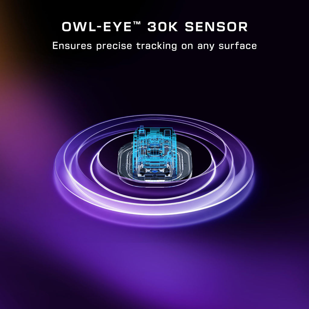 Turtle Beach Command Series MC7 Wireless Gaming Mouse, Built‑In Touchscreen Command Display, True 8K Polling, Owl‑Eye 30K DPI Optical Sensor, Tri‑Mode Connectivity, Titan Optical Switches, Charge Dock