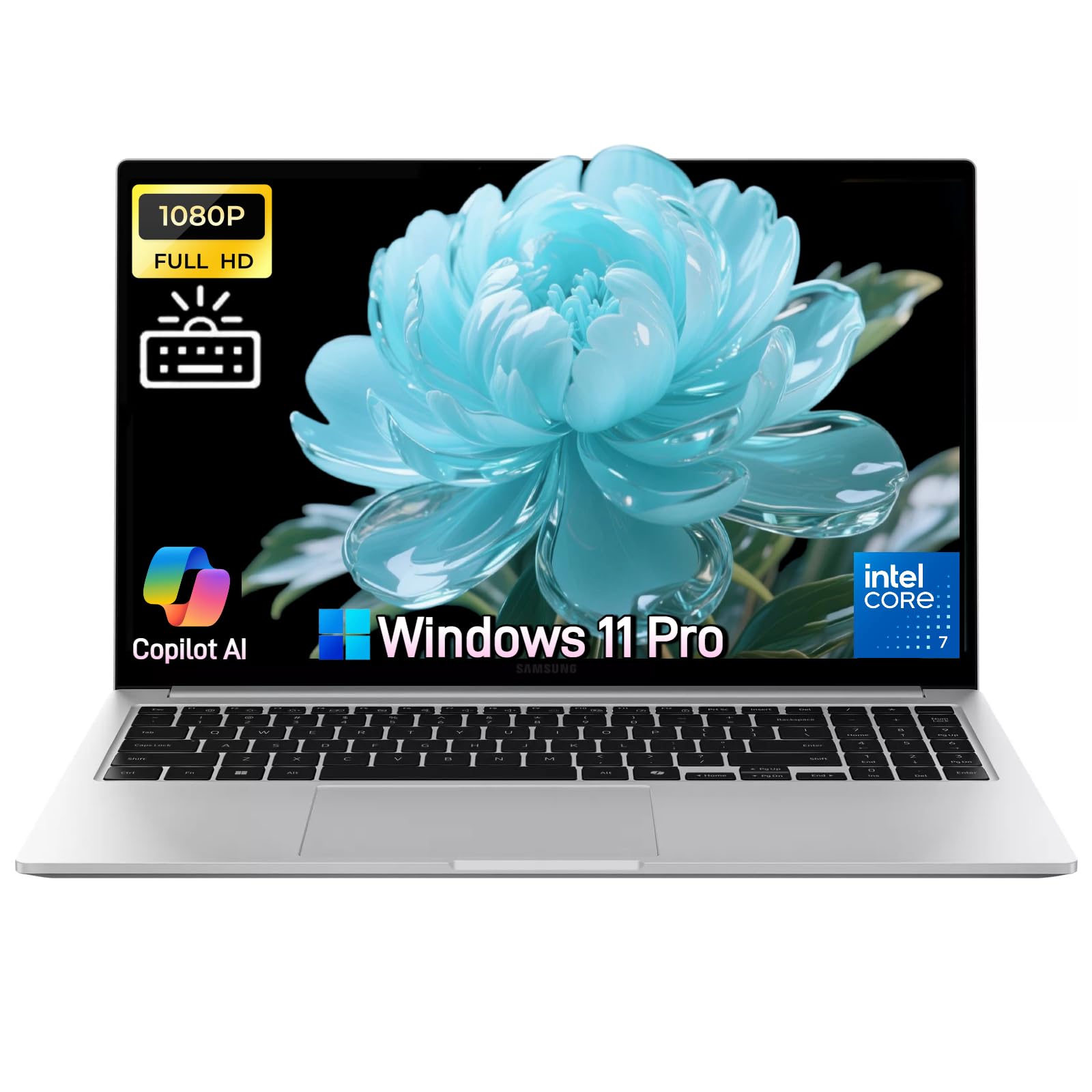 Samsung Galaxy Book4 Business Laptop - 15.6" FHD Display, Intel 10-Core 7-150U(Beats i7 1355U), 16GB RAM, 1TB SSD, Win 11 Pro, Backlit Keyboard, Fingerprint, Long Battery Life, W/Redragon Accessory