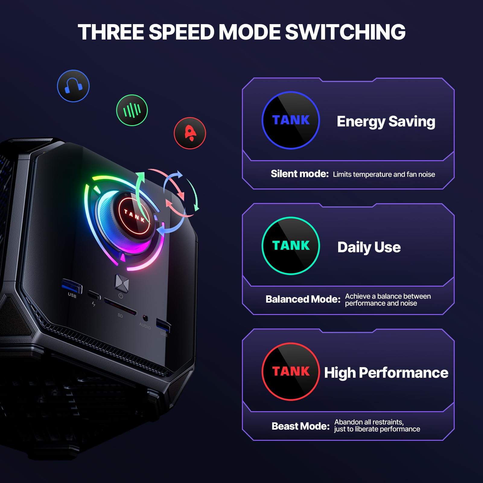 ACEMAGIC M1A Pro AI Mini PC Workstation Windows 11 Pro Intel Core i9-13900HK Discrete ARC A770 GPU 32GB DDR5 1TB Mini Computer PCIe4 SSD, 54W TDP Mini Gaming PC, 6-Display 8K, USB4, WiFi6E/2.5G LAN