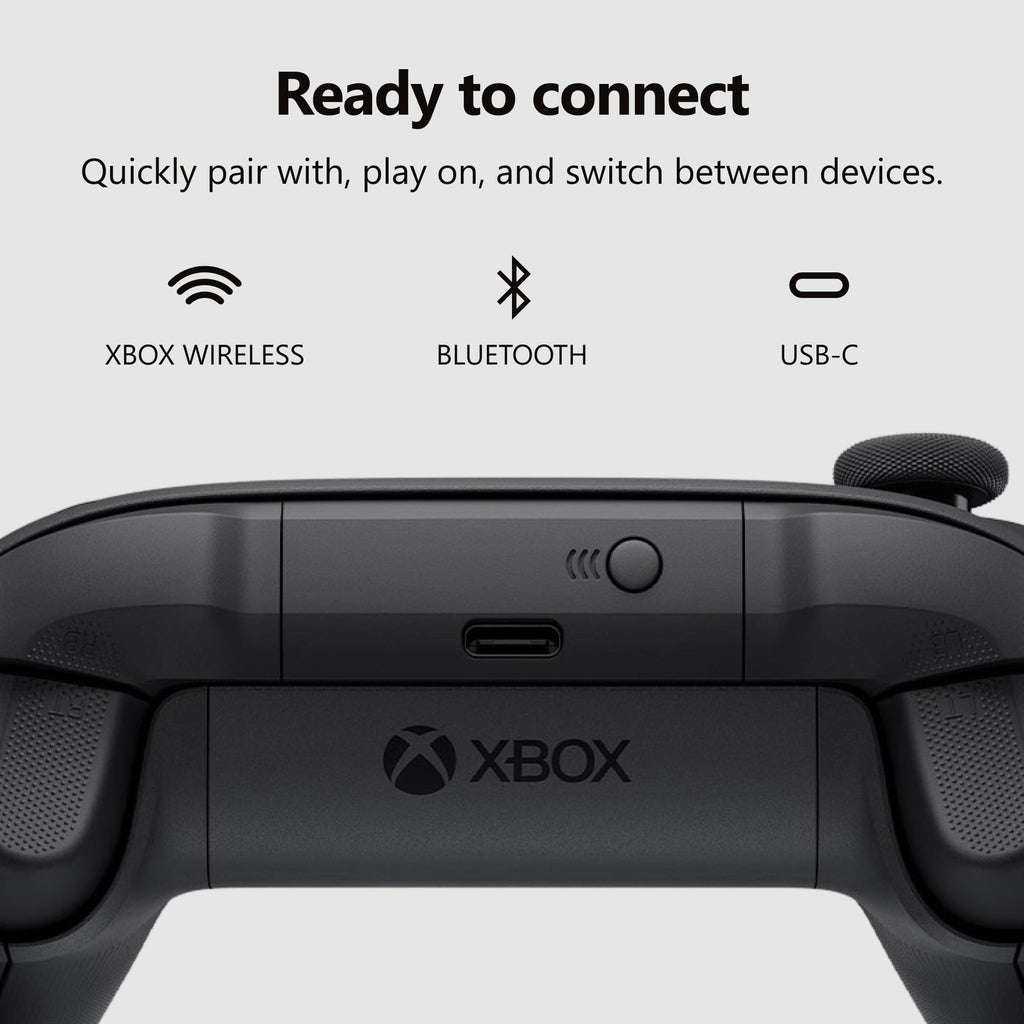 XBOX Wireless Gaming Controller | Carbon Black | Console, PC, & Android | Textured Grip | Wireless, Bluetooth, USB-C Connectivity