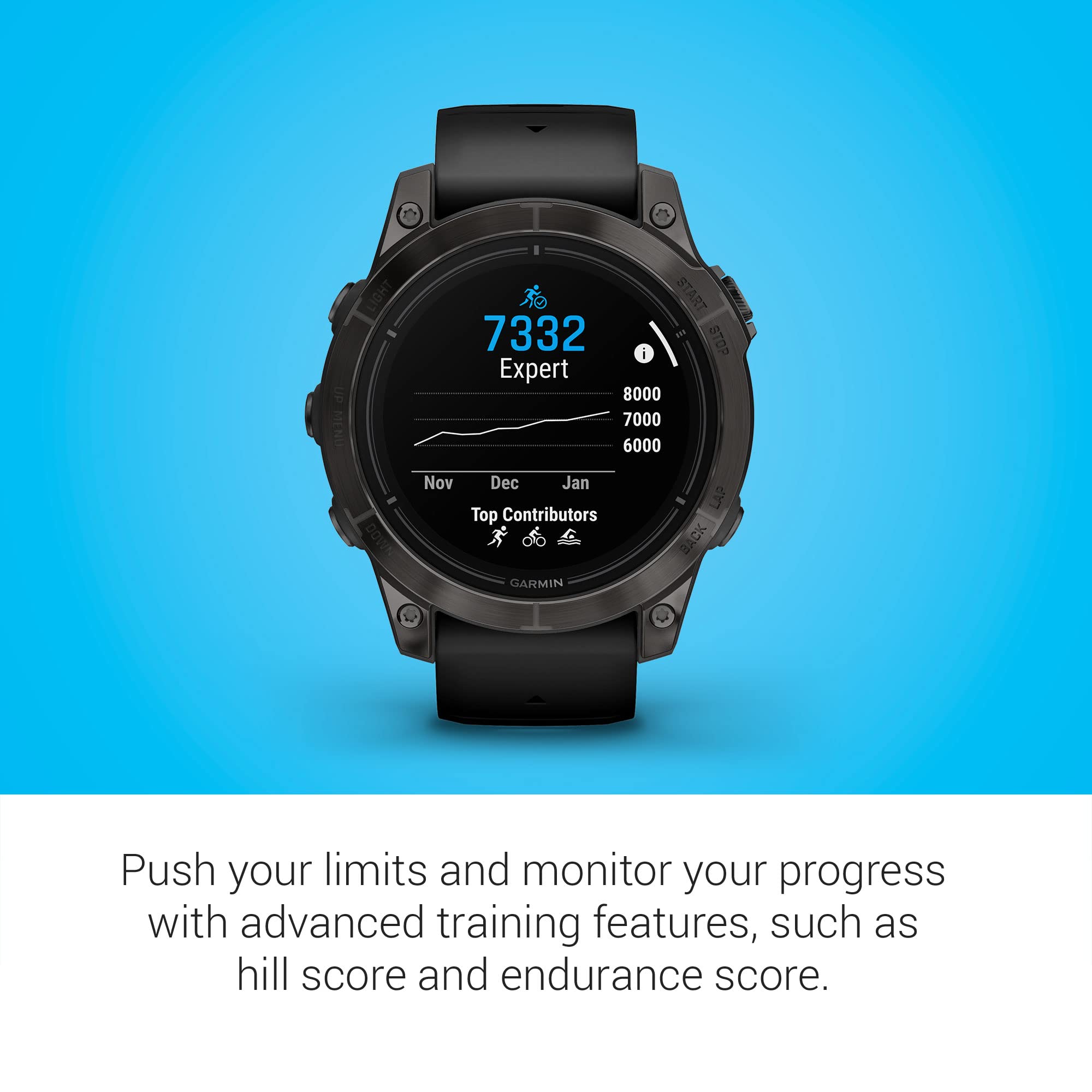 Garmin epix Pro (Gen 2) Sapphire Edition, 47mm, High Performance Smartwatch, Advanced Training Technology, Built-in Flashlight, Black