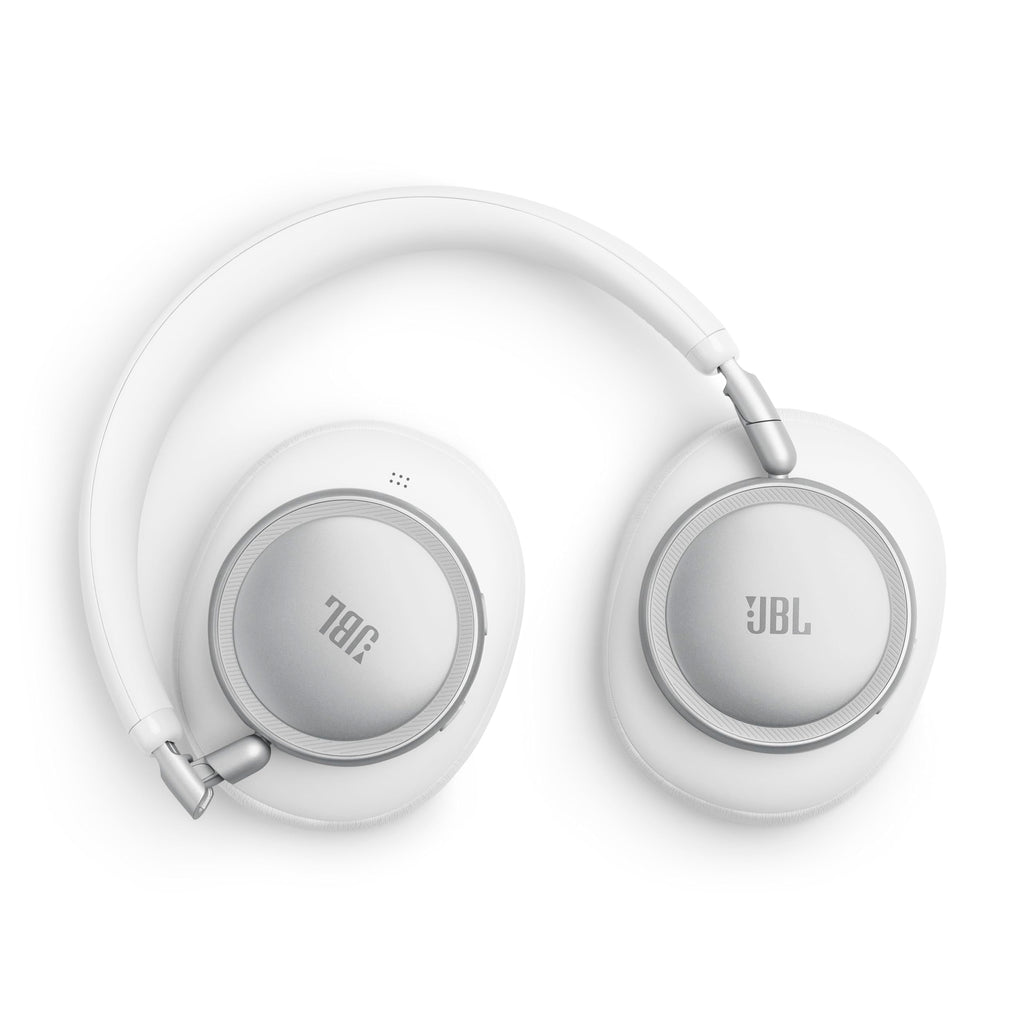 JBL Live 780NC - Wireless Over-Ear True Adaptive Noise Cancelling Headphones, JBL Signature Sound with Hi-Res Audio, 2-mic Perfect Calls 2.0 with AI-Trained Algorithm, & Personi-Fi 3.0 (White)