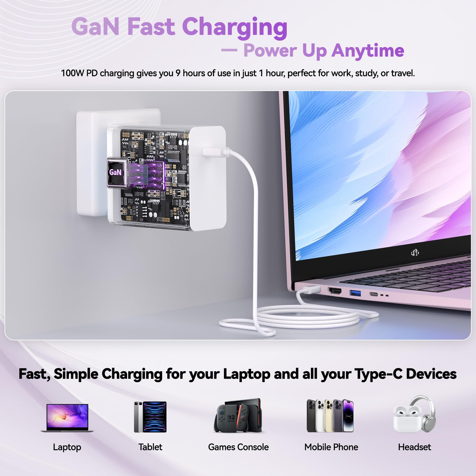 NIMO 2026 Laptop, 8 Cores AMD R7 7735HS 32GB DDR5 RAM 1TB SSD (Up to 4.75GHz, Beat i7-12650H) Gaming Laptop with Radeon 680M GPU, 17.3" IPS FHD Large Screen, 180° Open Angle, Webcam, Type-C, Wi-Fi 6E